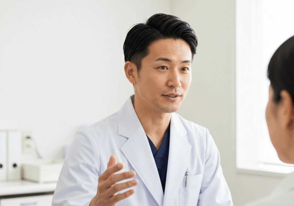 説明をする医者